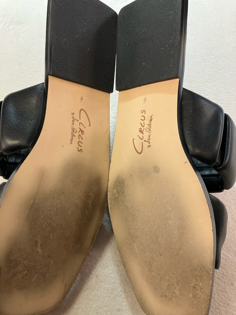 Circus by Sam Edelman Black Padded Square-Toe Slide Mules - Picture 5 of 8